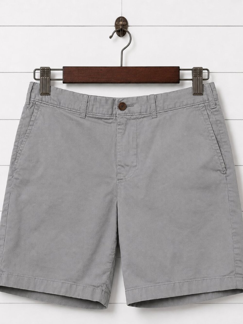 J.Crew Chino Shorts Mens 30 Gray 9" Inseam Preppy Classic Casual